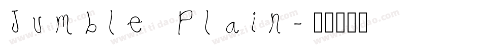 Jumble Plain字体转换